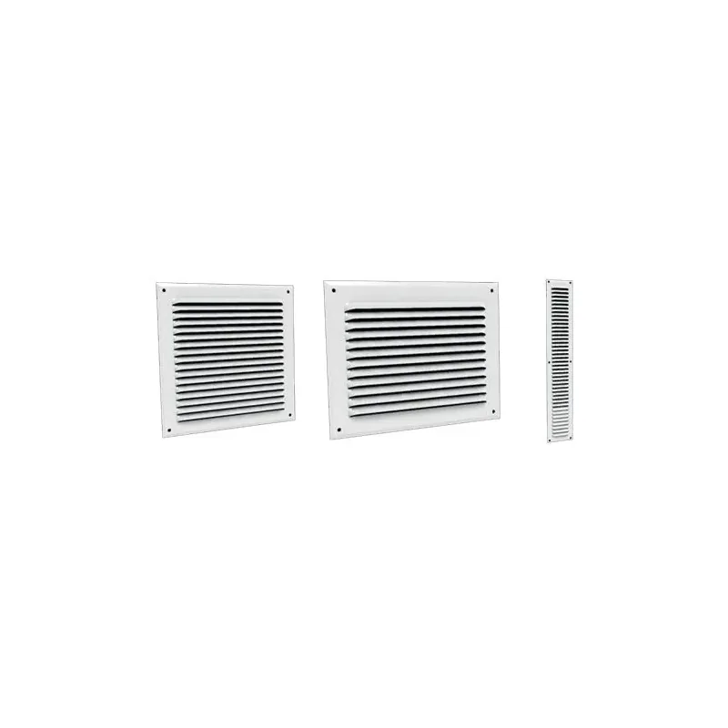 Grille murale rectangulaire PVC fixe à persienne