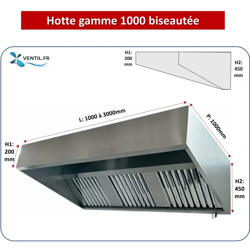 Hotte professionnelle sur mesure