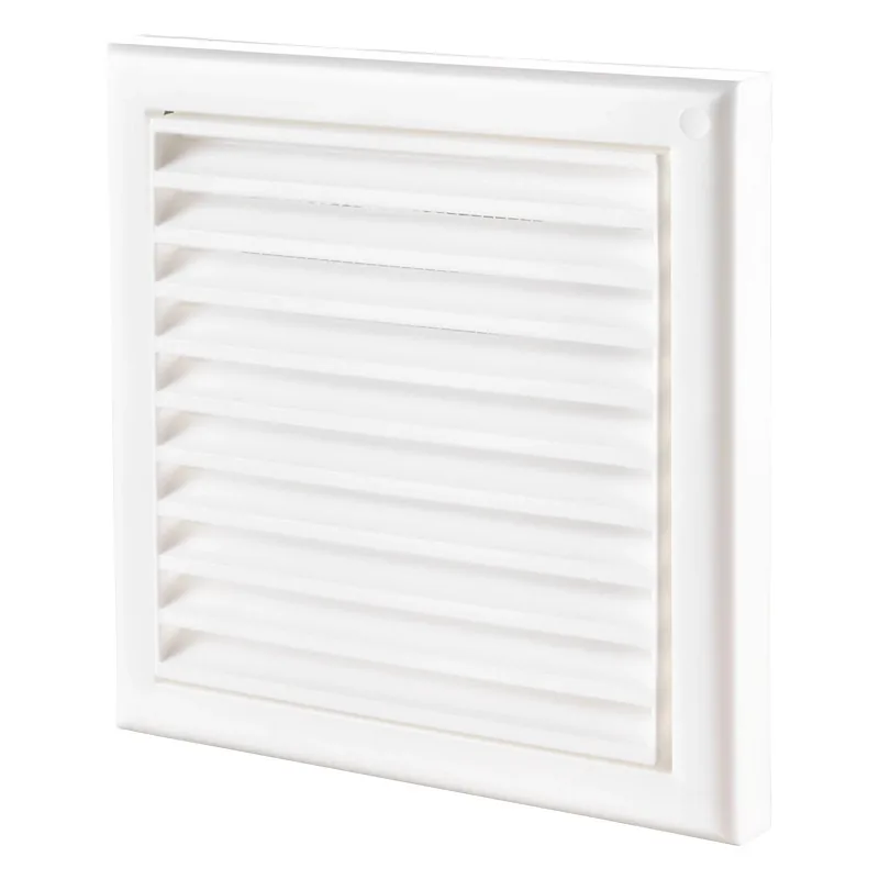 Grille murale carrée PVC réglable à volet