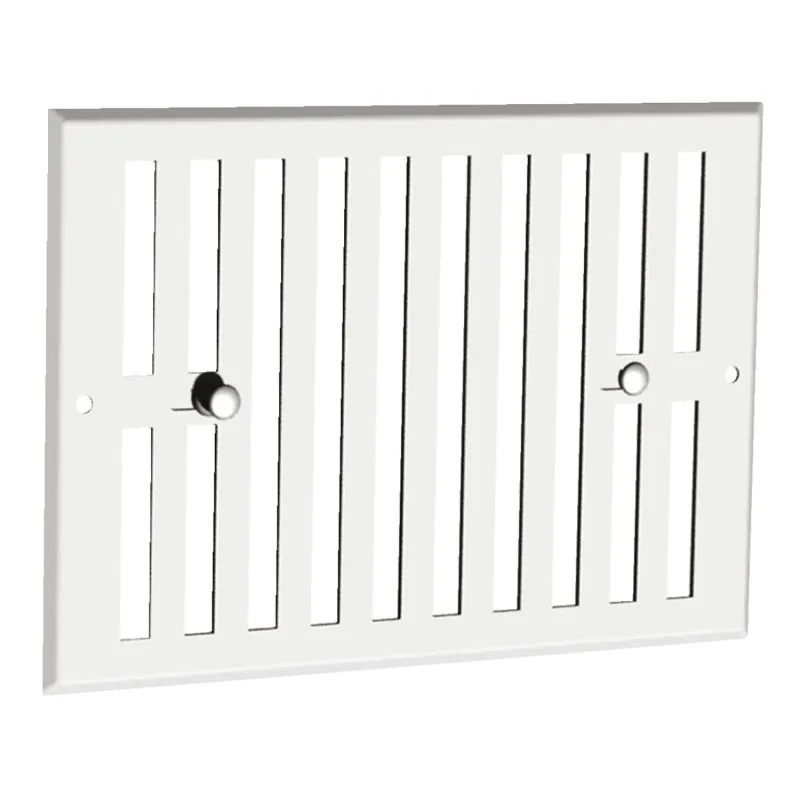 Grille murale aluminium réglable à volet
